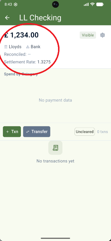 Initial Account Details