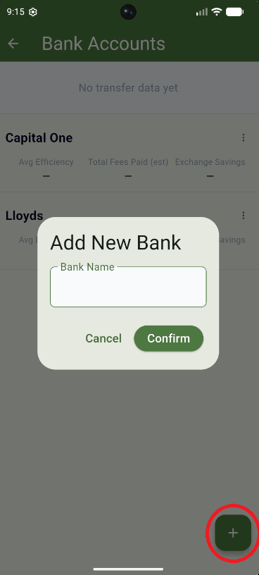 Add Bank
