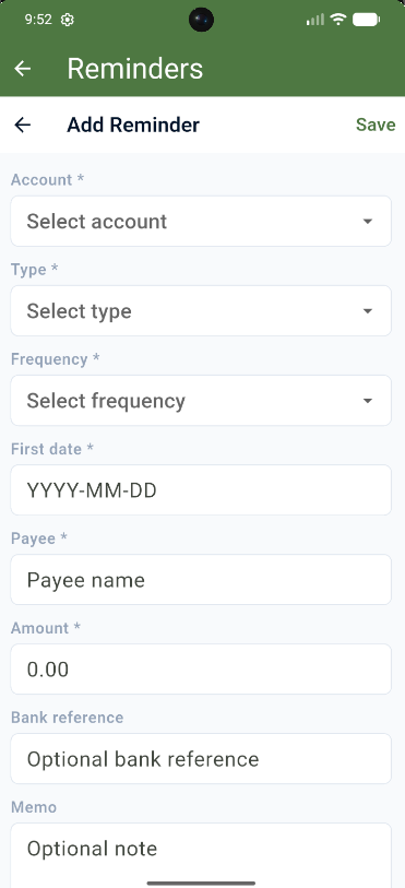 Add Reminder