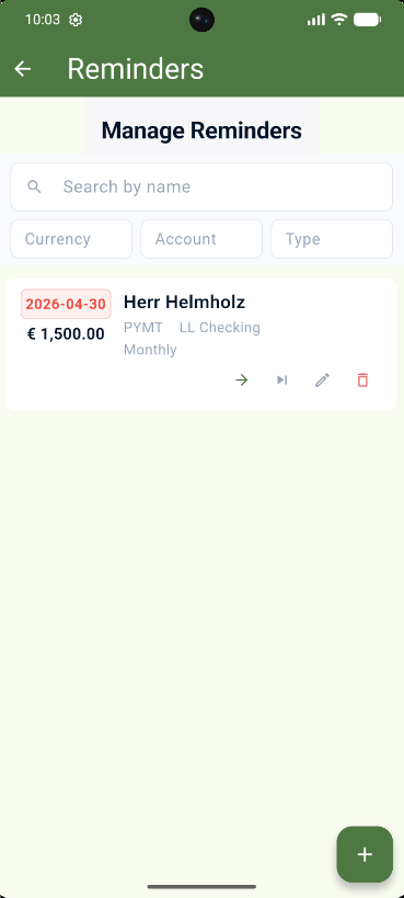 Added Reminder
