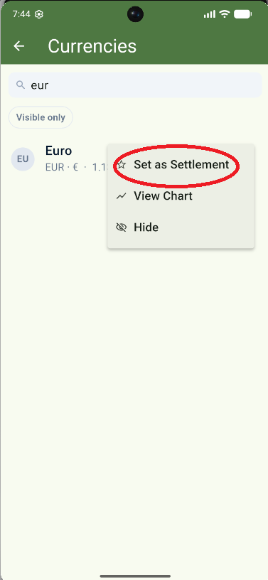 Settlement Currency