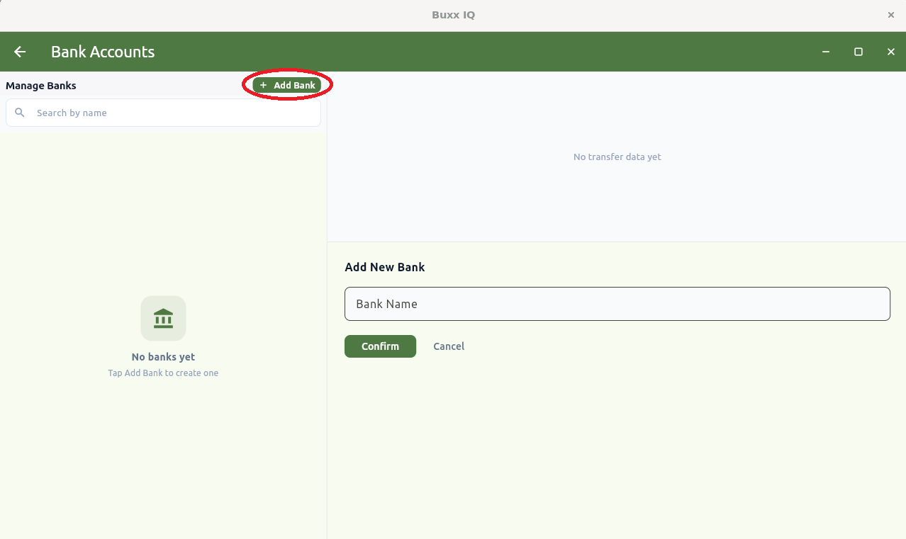 Add Bank
