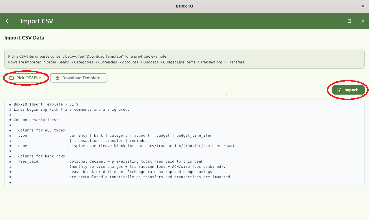 CSV File Selector